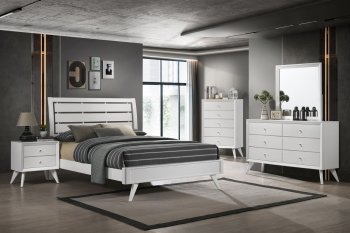 Cerys Bedroom 5Pc Set BD01558Q in White w/Options [AMBS-BD01558Q Cerys]