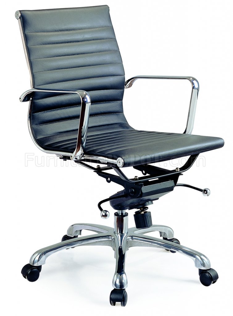 Comfy Low Back Office Chair by J&M in Black, Brown or White - Click Image to Close