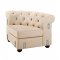 Jaqueline Sectional Sofa LV01460 in Beige Linen Fabric by Acme