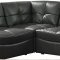 Libbie Sectional Sofa CM6456 in Gray Breathable Leatherette