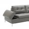 Leonardo Sectional Sofa in Grey Leather by J&M w/Storage
