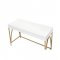 Lightmane Desk 92660 White High Gloss & Gold by Acme w/Options