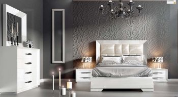 Carmen Bedroom by ESF in White w/Optional Case Goods [EFBS-Carmen White]