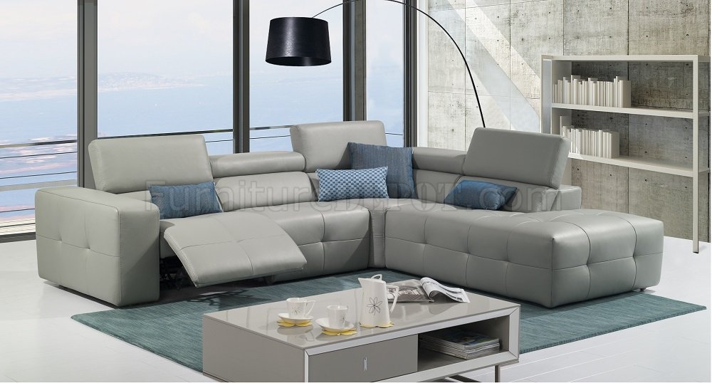 S300 Reclining Sectional Sofa In, Leather Tufted Sectional Sofa