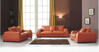 Modern Burnt Orange Living Room Sofa [EFS-681]