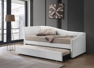 Jedda Daybed 39400 in White PU by Acme w/Trundle