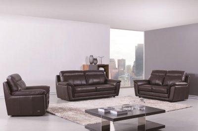 S210 Sofa in Dark Brown Leather by Beverly Hills w/Options