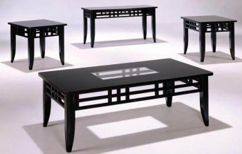 Antique Style Black Finish Modern 3Pc Coffee Table Set [ABCCT-4150]