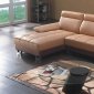 Camel & Brown Bonded Leather 8045 Modern Sectional Sofa