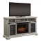 Olivia Media Console Electric Fireplace in Stone Fox by Dimplex