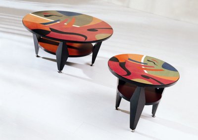 Artistic Coffee Table With Round Top