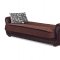 Sunrise Sofa Bed Convertible Dark Brown Fabric w/Optional Items