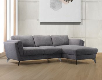 Beckett Sectional Sofa 57155 in Gray Fabric by Acme [AMSS-57155 Beckett]