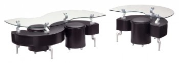 S Shape Coffee Table 3Pc Set T288BC in Black Finish [GFCT-T288BC-288BE]