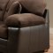 Brown Godiva Microfiber Sofa & Loveseat Set w/Accent Pillows