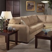 Camel Microfiber Modern Sectional Sofa w/Optional Items
