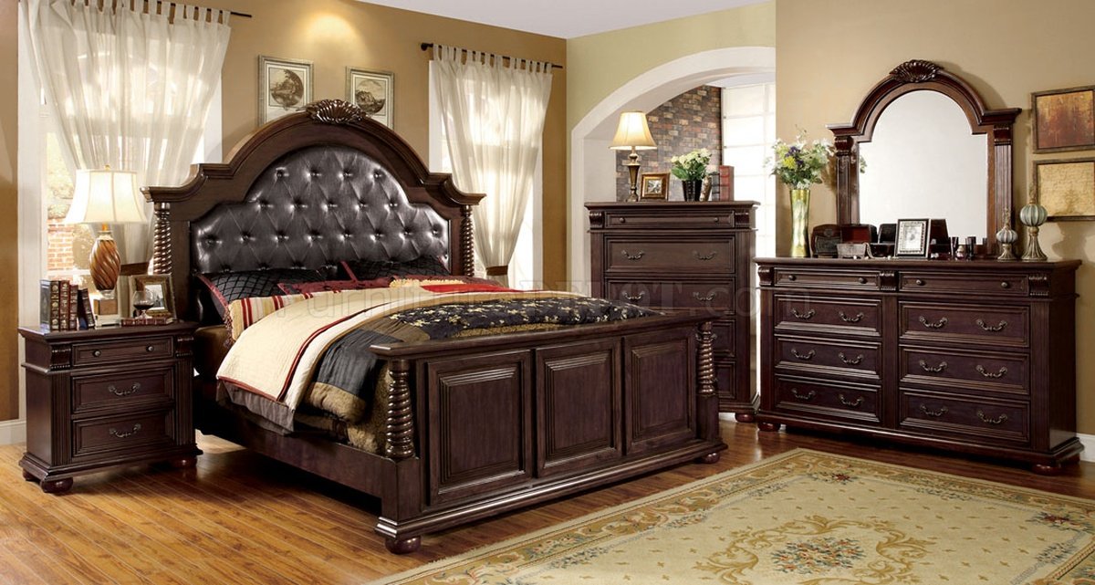 CM7711 Esperia Bedroom in Brown Cherry w/Options - Click Image to Close