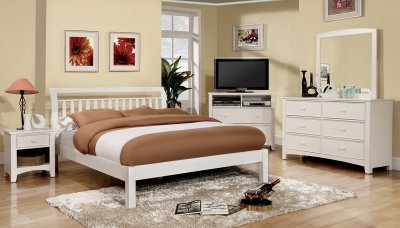 Corry CM7923WH 5Pc Bedroom Set in White w/Options