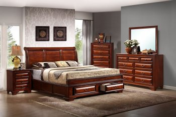 B2700 Bedroom in Oak w/2 Drawer Bed [EGBS-B2700SD 2Drw]