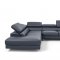 Simba Sectional Sofa in Slate Blue Leather by Beverly Hills