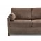 Softee Sofa Bed in Brown Microfiber Fabric w/ Full Sleeper