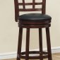 Dark Cherry Edmond Set of 2 Swivel Counter Height Chairs