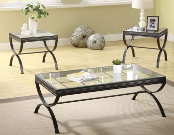 Claro 3223BK-31 3Pc Coffee Table Set by Homelegance in Black [HECT-3223BK-31 Claro]