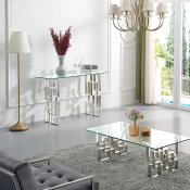 Alexis Coffee Table 231 Clear Glass Top by Meridian w/Options