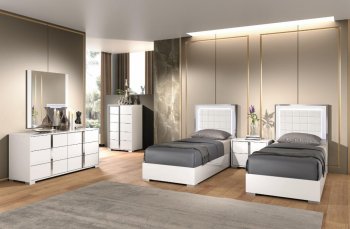 Alice Youth Bedroom in White High Gloss by J&M w/Options [JMKB-Alice White]