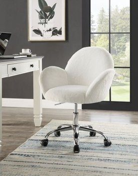 Jago Office Chair OF00119 in White Lapin by Acme [AMOC-OF00119 Jago]