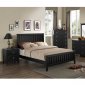 Black Finish Contemporary Bedroom w/Optional Items