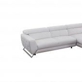 S266 Sectional Sofa in White Leather by Beverly Hills