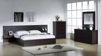 Echo Bedroom by Beverly Hills Furniture in Wenge w/Options [BHBS-Echo]