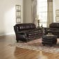 Leather Italia Burgundy Bridgeport Sofa & Loveseat Set w/Options