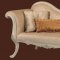 Taj Traditional Chaise in Fabric w/Carving