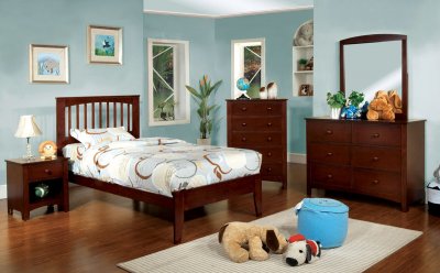 CM7908CH Pine Brook Kids Bedroom 4Pc Set in Cherry w/Options