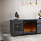 Max Electric Fireplace Media Console in Gray by Dimplex