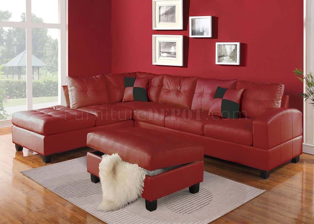 51185 Kiva Sectional Sofa In Red Bonded, Made Kiva Sofa Reviews