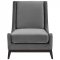 Confident Accent Lounge Chair Set of 2 in Gray Velvet by Modway