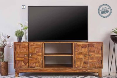 708382 TV Console in Natural Sheesham by Coaster
