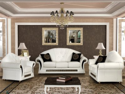 Prestige Sofa in Latte Leather by ESF w/Options