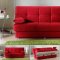 Red Microfiber Elegant Contemporary Sofa Sleeper w/Storage