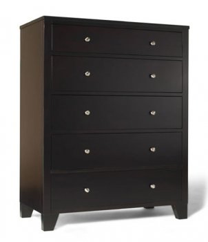 Dark Cappuccino Matte Finish Modern Chest With Five Drawers [LSC-500]