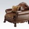 Dresden Chair15162 in Brown Bycast Leather & Chenille