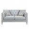 Katia Sofa LV01049 in Light Gray Linen by Acme w/Options