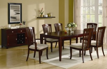 Rich Cherry Finish Contemporary Dining Table w/Optional Chairs [CRDS-101621-El Rey]