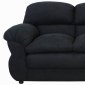Black Fabric Modern Loveseat & Sofa Set w/Options