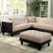 Hillary Sectional Sofa CM6087 in Beige Linen-Like Fabric