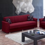 Ohio Sofa Bed in Burgundy Fabric by Empire w/Optional Loveseat
