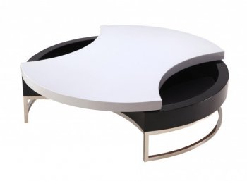 535C Coffee Table in Black & White by American Eagle [AECT-535C Black White]